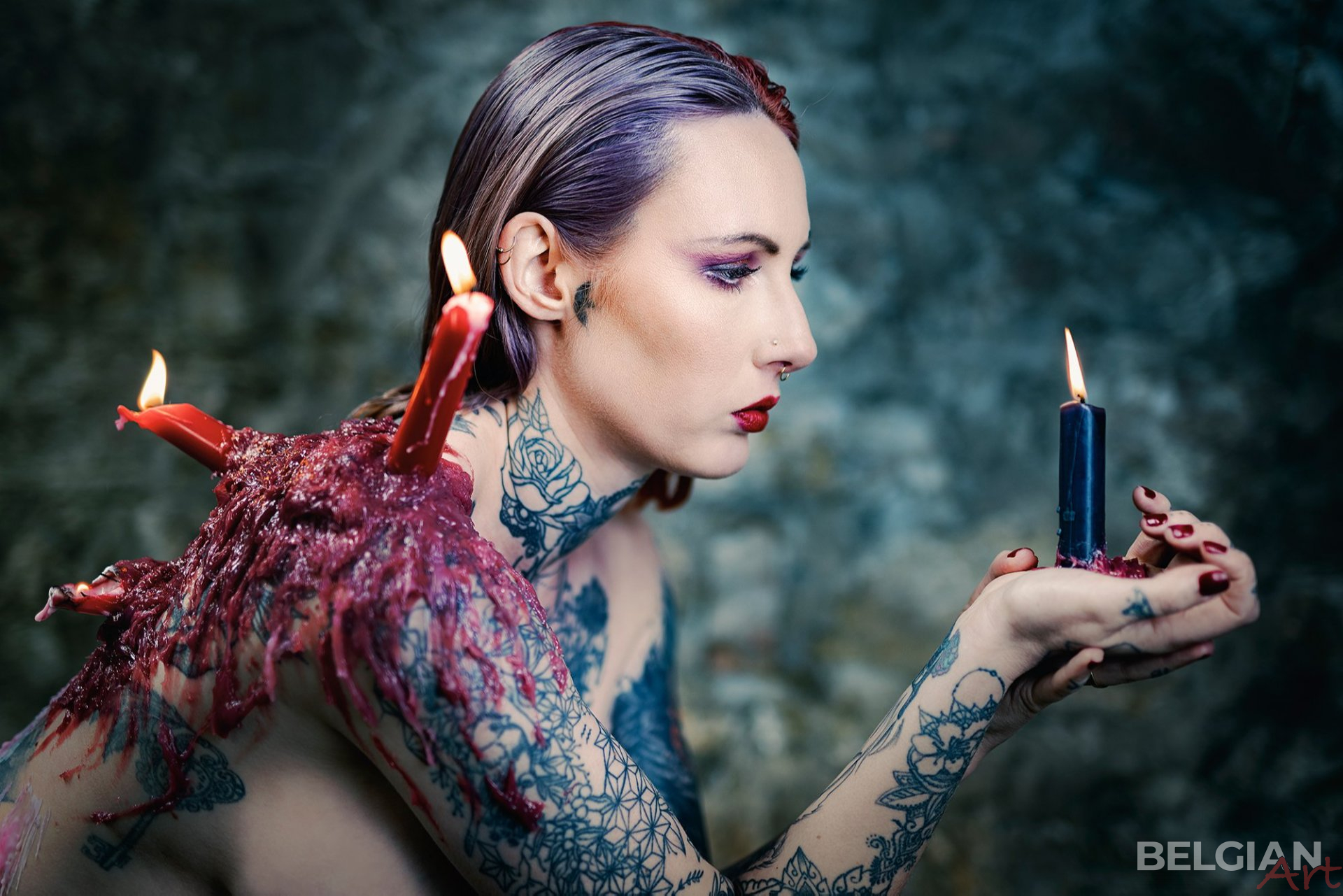 Tattoued candles
