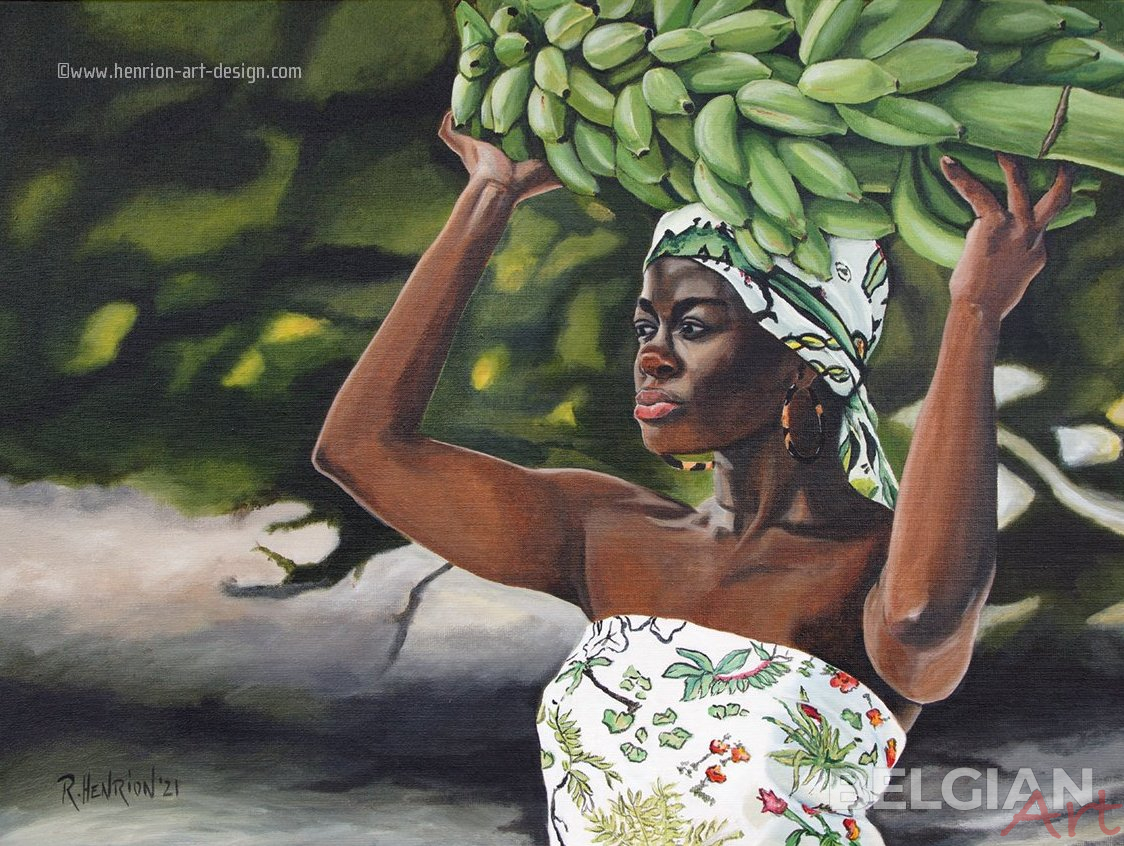 The Creole girl with bananas - sold