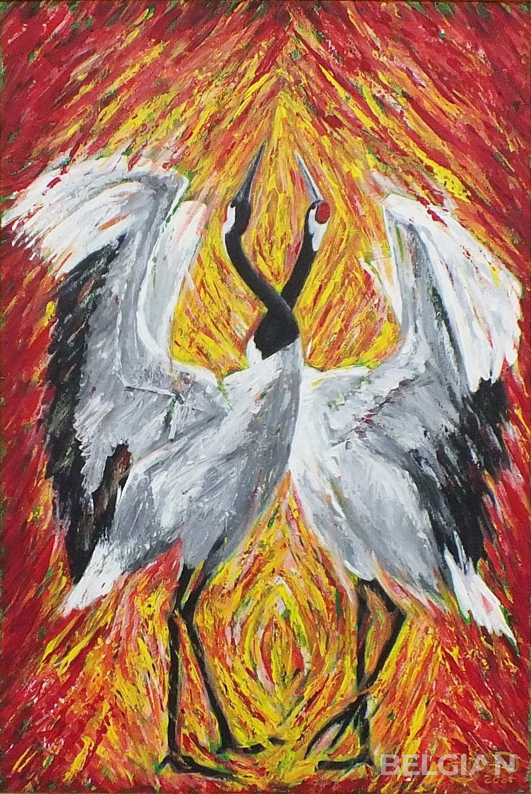 Red-Crowend Crane Love Dance II