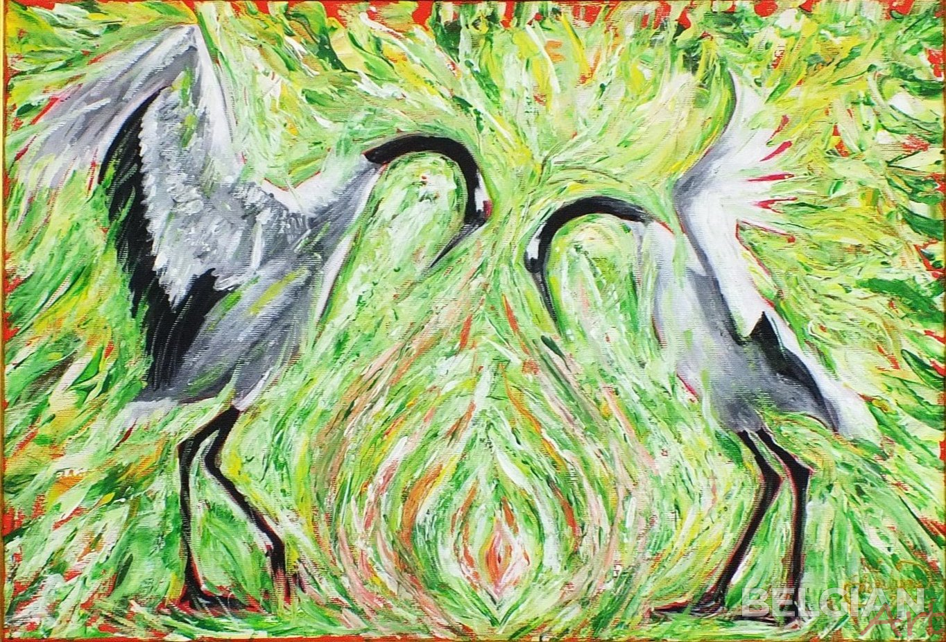 Red-Crowend Crane Love Dance III