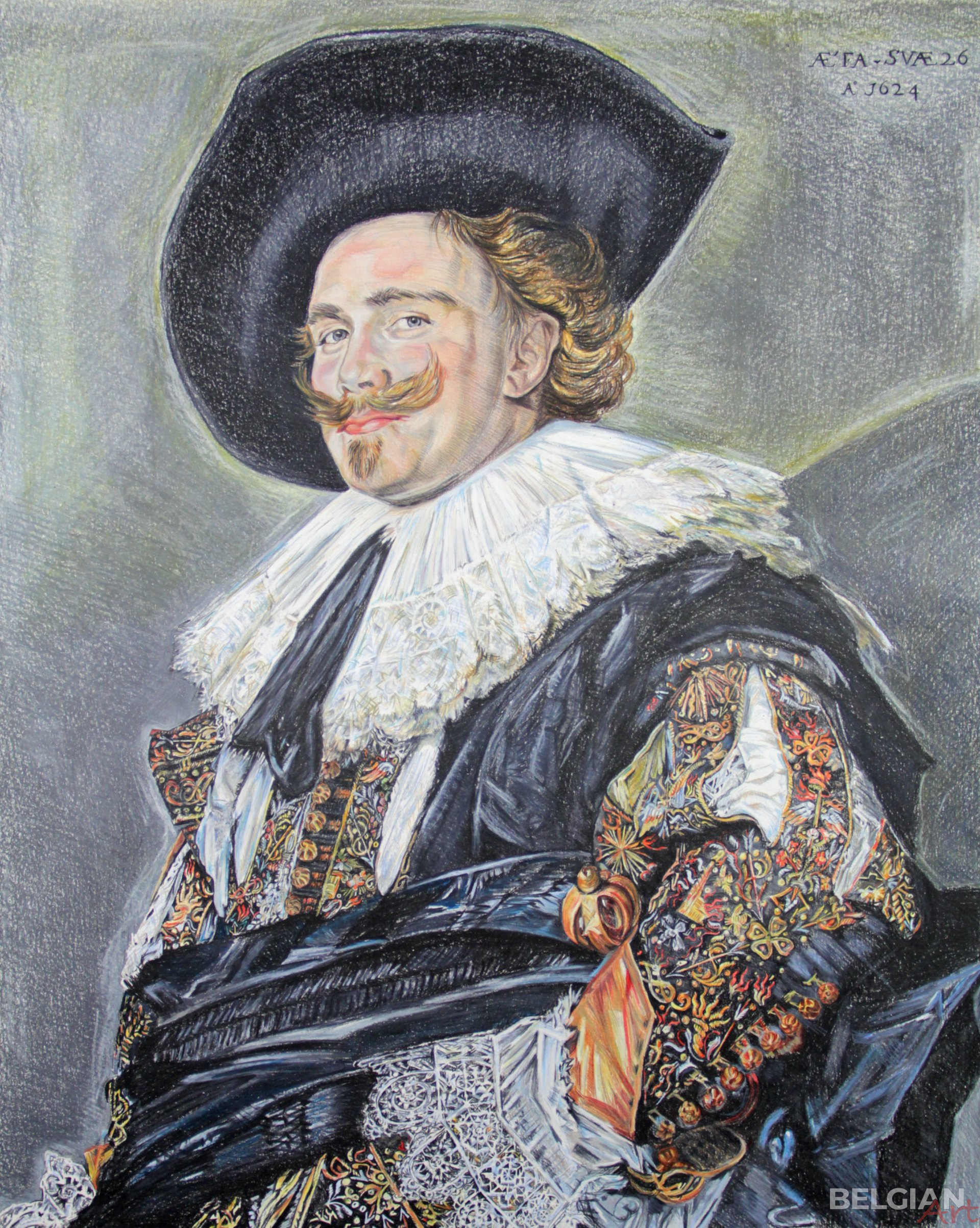 The laughing cavalier after Frans Hals