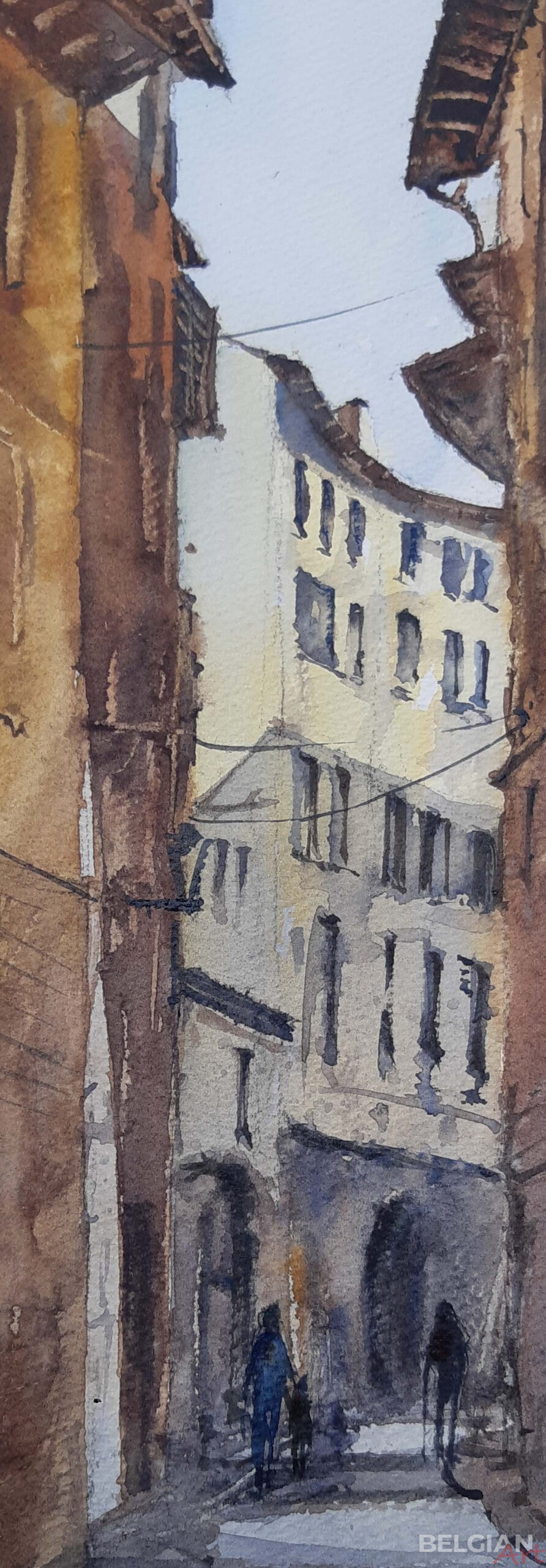 The narrow streets of Tuscany