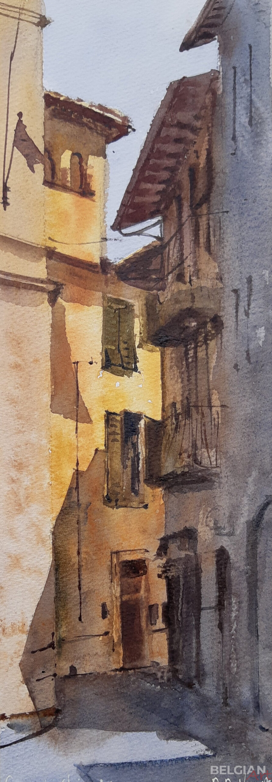 The narrow streets of Tuscany