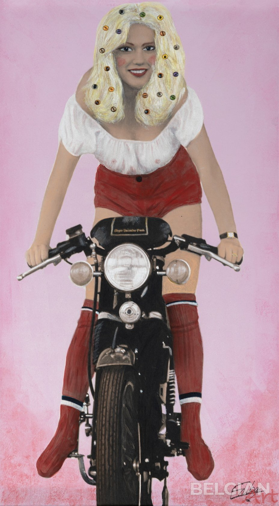 Brigitte à Moto