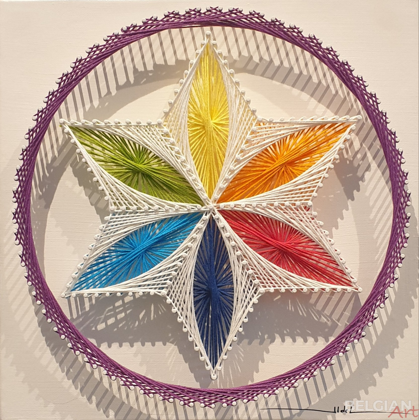 Germ of Life - White - Fiber Art