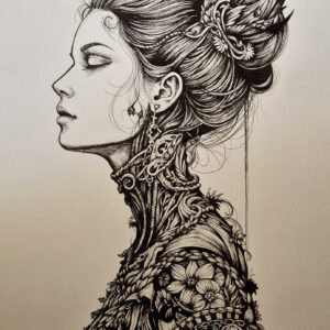 A Floral Symphony in Ink
